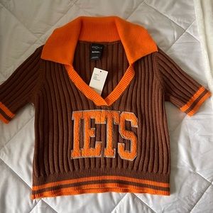 Urban outfitters cropped IETS sweater collared top